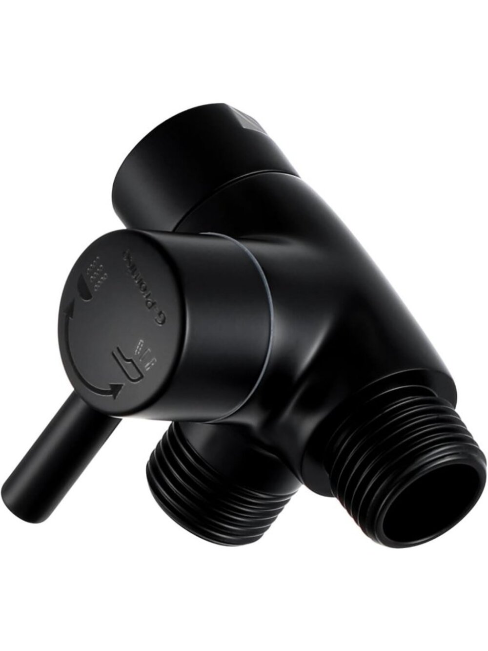 Matte Black Solid Metal 3-Way Shower Diverter Valve | Durable & Stylish Fixture